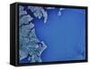 Satellite Image of Chesapeake Bay and Annapolis, Maryland-Stocktrek Images-Framed Stretched Canvas