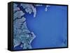 Satellite Image of Chesapeake Bay and Annapolis, Maryland-Stocktrek Images-Framed Stretched Canvas