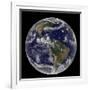 Satellite Image of Earth And Three Tropical Cyclones-Stocktrek Images-Framed Photographic Print