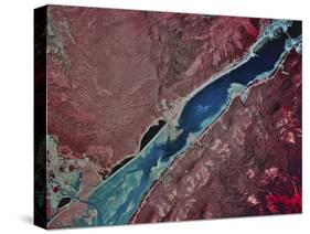 Satellite Image of Gastineau Channel and Juneau, Alaska-Stocktrek Images-Stretched Canvas