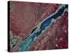 Satellite Image of Gastineau Channel and Juneau, Alaska-Stocktrek Images-Stretched Canvas