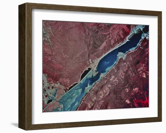 Satellite Image of Gastineau Channel and Juneau, Alaska-Stocktrek Images-Framed Photographic Print