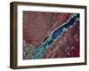 Satellite Image of Gastineau Channel and Juneau, Alaska-Stocktrek Images-Framed Photographic Print