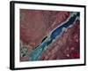 Satellite Image of Gastineau Channel and Juneau, Alaska-Stocktrek Images-Framed Photographic Print