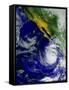 Satellite Image of Hurricane Nora Over the Pacific-null-Framed Stretched Canvas