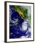 Satellite Image of Hurricane Nora Over the Pacific-null-Framed Photographic Print