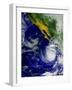 Satellite Image of Hurricane Nora Over the Pacific-null-Framed Photographic Print