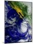 Satellite Image of Hurricane Nora Over the Pacific-null-Mounted Photographic Print
