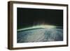 Satellite Image of Northern Lights on the Horizon-Stocktrek-Framed Photographic Print