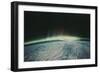 Satellite Image of Northern Lights on the Horizon-Stocktrek-Framed Photographic Print