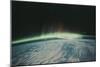 Satellite Image of Northern Lights on the Horizon-Stocktrek-Mounted Photographic Print