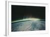 Satellite Image of Northern Lights on the Horizon-Stocktrek-Framed Photographic Print