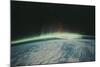 Satellite Image of Northern Lights on the Horizon-Stocktrek-Mounted Photographic Print