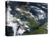 Satellite Image of Smog Over the United Kingdom-Stocktrek Images-Stretched Canvas