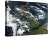 Satellite Image of Smog Over the United Kingdom-Stocktrek Images-Stretched Canvas