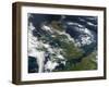 Satellite Image of Smog Over the United Kingdom-Stocktrek Images-Framed Photographic Print