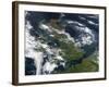 Satellite Image of Smog Over the United Kingdom-Stocktrek Images-Framed Photographic Print