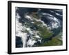 Satellite Image of Smog Over the United Kingdom-Stocktrek Images-Framed Photographic Print