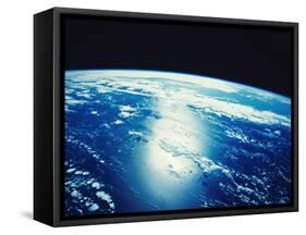 Satellite Image of Sunlight Shining on the Ocean-Stocktrek-Framed Stretched Canvas