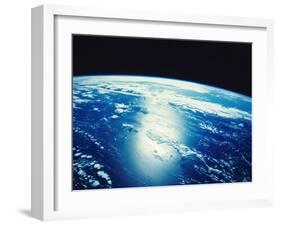 Satellite Image of Sunlight Shining on the Ocean-Stocktrek-Framed Photographic Print