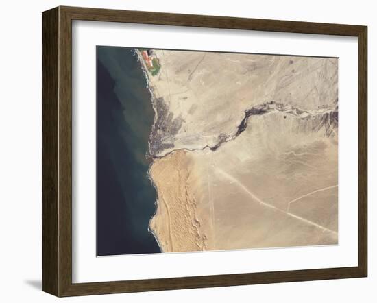 Satellite Image of the Swakop River in the Western Part of Namibia-Stocktrek Images-Framed Premium Photographic Print