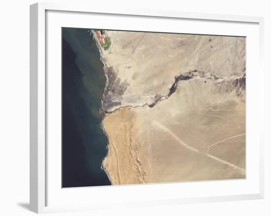 Satellite Image of the Swakop River in the Western Part of Namibia-Stocktrek Images-Framed Photographic Print