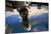 Satellite in space with view of Italy and Africa on Earth-null-Mounted Photographic Print