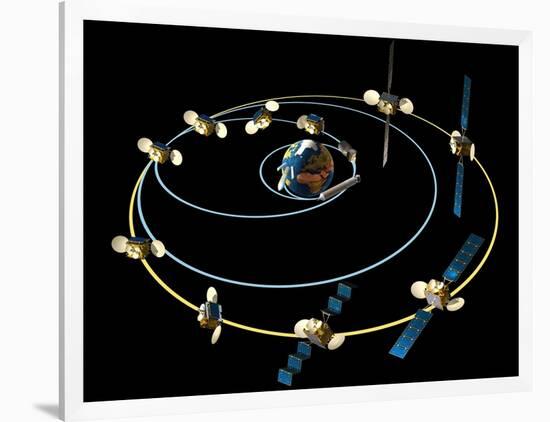 Satellite Launch Sequence Diagram-David Ducros-Framed Photographic Print