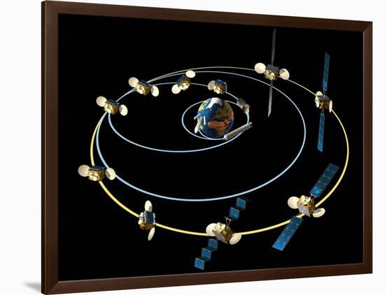 Satellite Launch Sequence Diagram-David Ducros-Framed Photographic Print