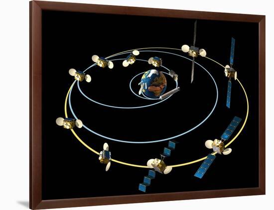 Satellite Launch Sequence Diagram-David Ducros-Framed Photographic Print