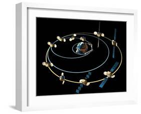 Satellite Launch Sequence Diagram-David Ducros-Framed Photographic Print