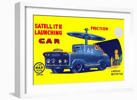 Satellite Launching Car A2-null-Framed Art Print
