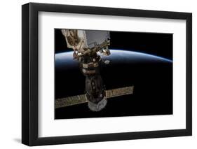 Satellite over Earth-null-Framed Photographic Print