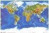 Satellite Physical Map of The World-null-Lamina Framed Poster