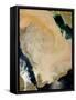 Satellite View of a Dust Storm in Saudi Arabia.-Stocktrek Images-Framed Stretched Canvas