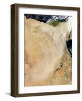 Satellite View of a Dust Storm Stretching from Sudan Toward Egypt-null-Framed Photographic Print