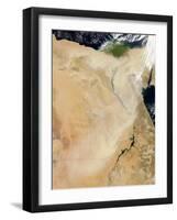 Satellite View of a Dust Storm Stretching from Sudan Toward Egypt-null-Framed Photographic Print
