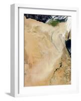 Satellite View of a Dust Storm Stretching from Sudan Toward Egypt-null-Framed Photographic Print