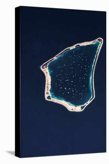 Satellite view of a group of islands in the South Pacific Ocean, Cook Islands-null-Stretched Canvas