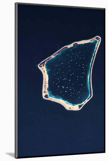 Satellite view of a group of islands in the South Pacific Ocean, Cook Islands-null-Mounted Photographic Print