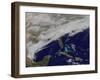 Satellite View of a Major Winter Storm over the Mid-Atlantic United States-null-Framed Photographic Print