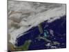 Satellite View of a Major Winter Storm over the Mid-Atlantic United States-null-Mounted Photographic Print