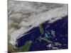 Satellite View of a Major Winter Storm over the Mid-Atlantic United States-null-Mounted Photographic Print