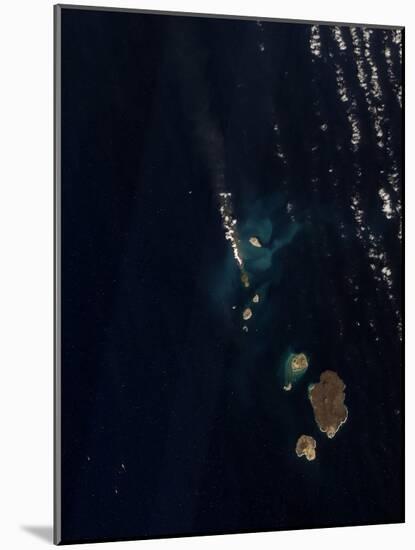 Satellite View of a New Island Forming in the Red Sea-null-Mounted Photographic Print