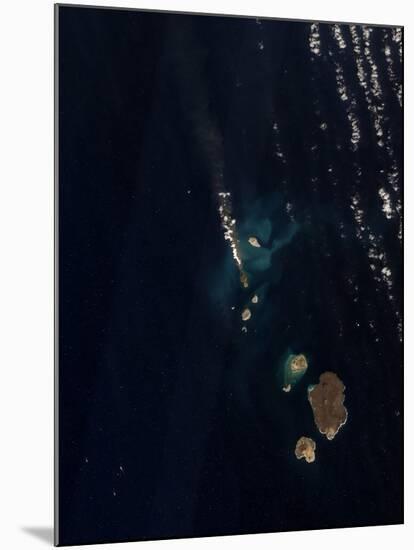 Satellite View of a New Island Forming in the Red Sea-null-Mounted Photographic Print