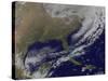 Satellite View of a Powerful Weather System in the United States-null-Stretched Canvas