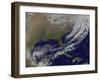 Satellite View of a Powerful Weather System in the United States-null-Framed Photographic Print