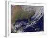 Satellite View of a Powerful Weather System in the United States-null-Framed Photographic Print