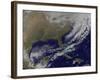 Satellite View of a Powerful Weather System in the United States-null-Framed Photographic Print