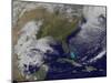 Satellite View of a Strong Coastal Storm Off the Coast of New England-null-Mounted Photographic Print